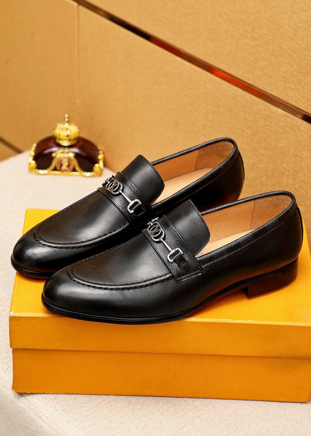 Louis Vuitton Metal Buckle Loafers — front