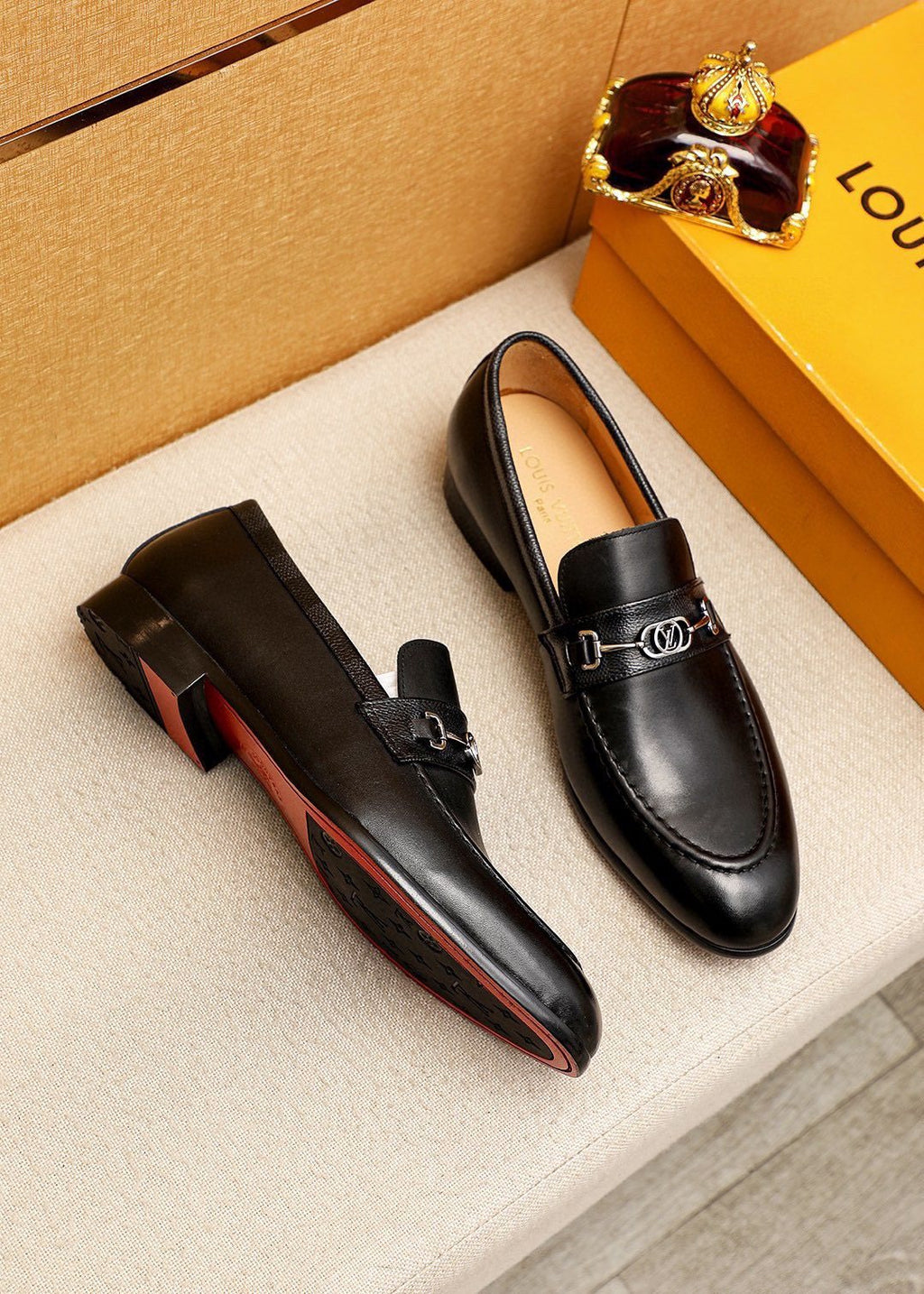 Louis Vuitton Metal Buckle Loafers — side