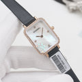 CHANEL Black Rose Gold White Dial Leather Strap Watch — hero