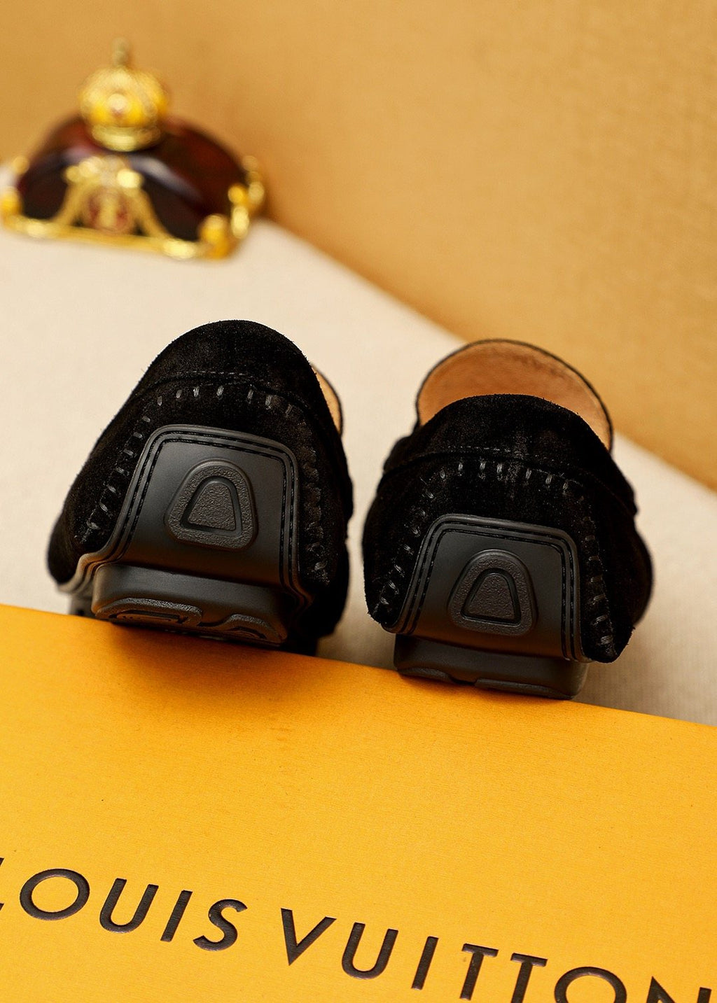 Louis Vuitton Embossed Hardware Loafers — back