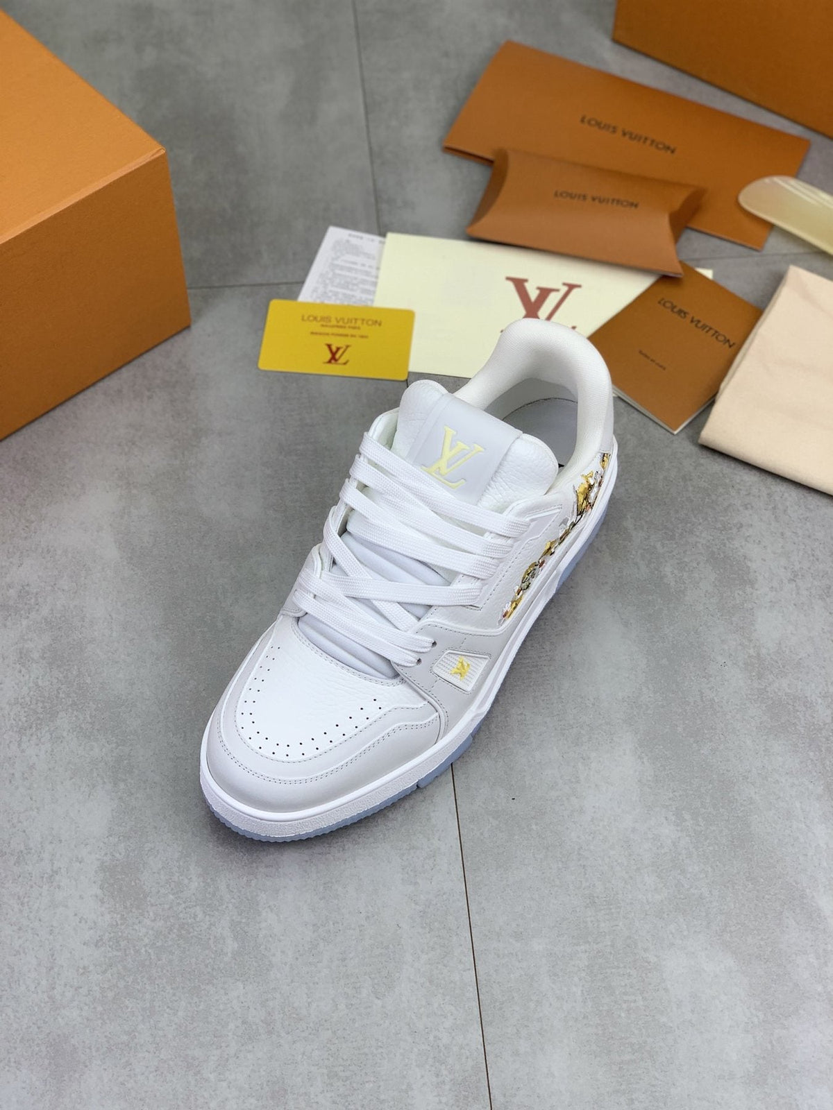 Louis Vuitton Floral Low-Top Sneakers — front