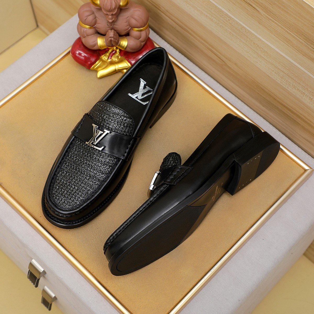 Louis Vuitton Woven Vamp Men’s Loafers — front