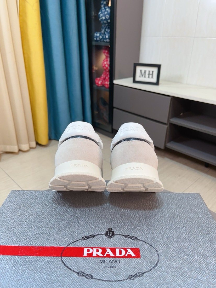 Prada Mesh Panel Lug Sole Sneakers — back