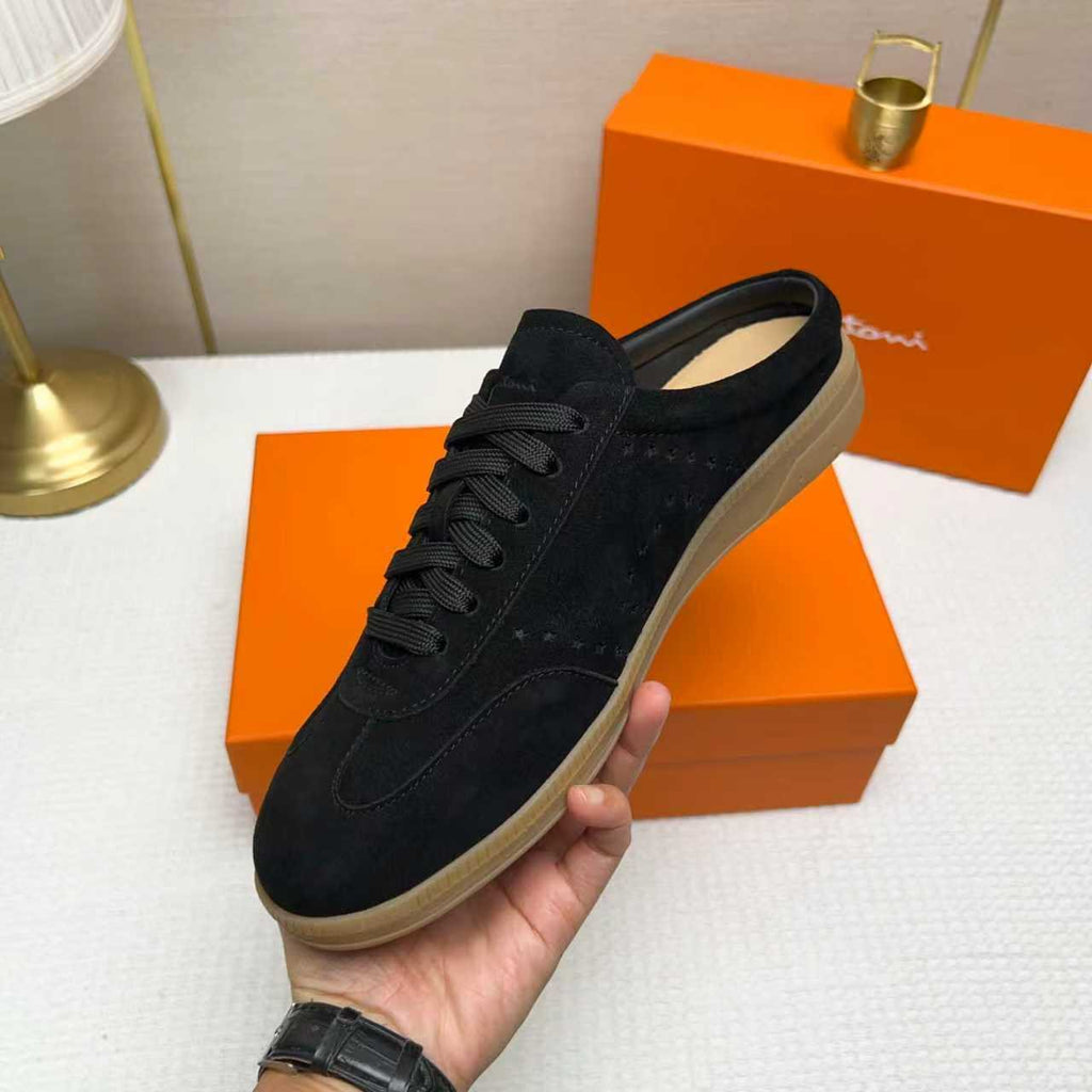 Santoni Perforated Low-Top Sneakers — side