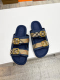 Burberry Check Strap Slide Sandals — hero