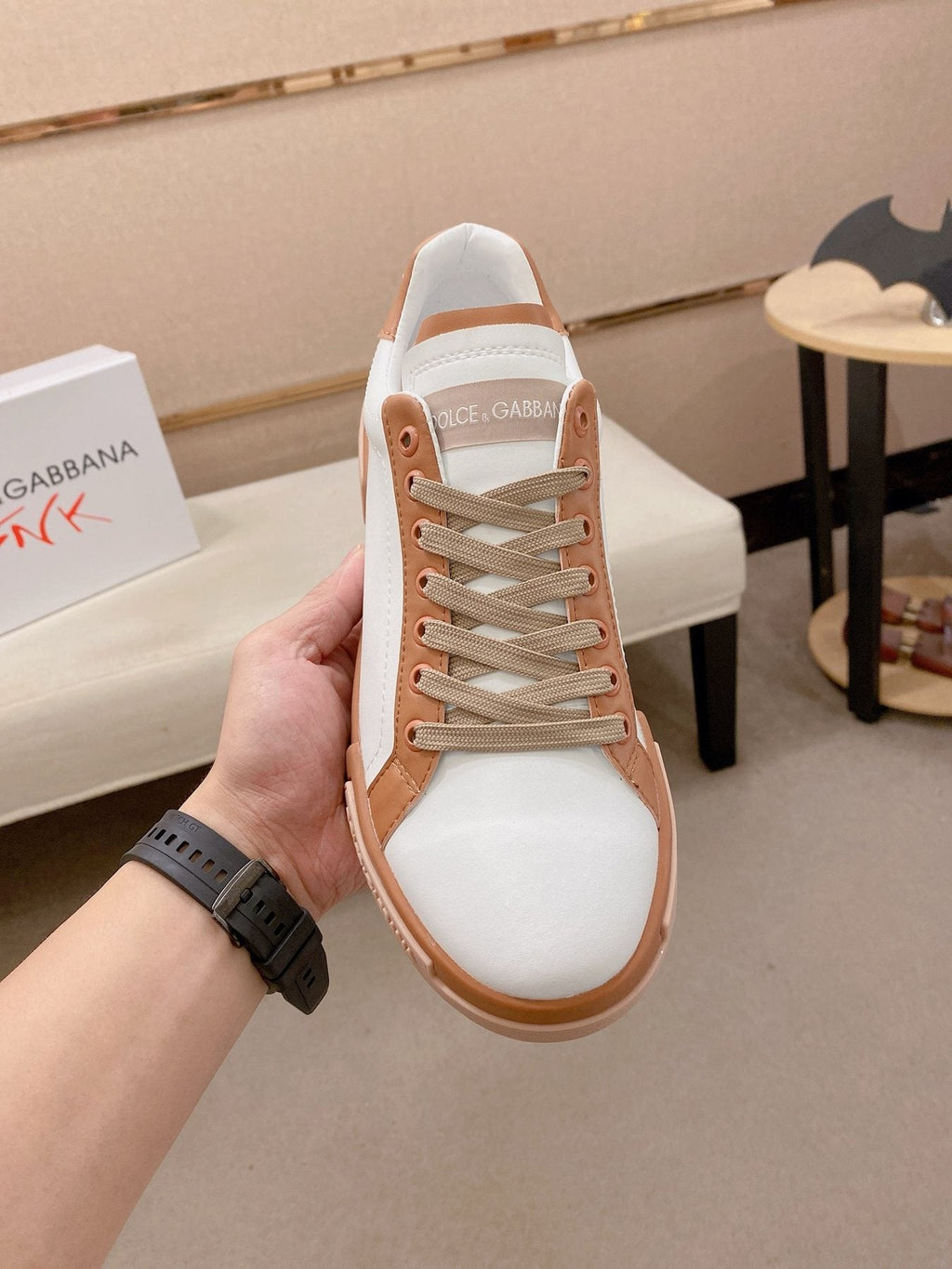 Dolce & Gabbana Low-Top Lace-Up Sneakers — front