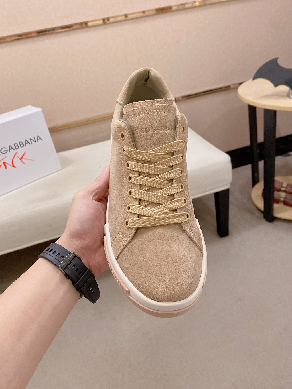 Dolce & Gabbana Low-Top Lace-Up Sneakers — front