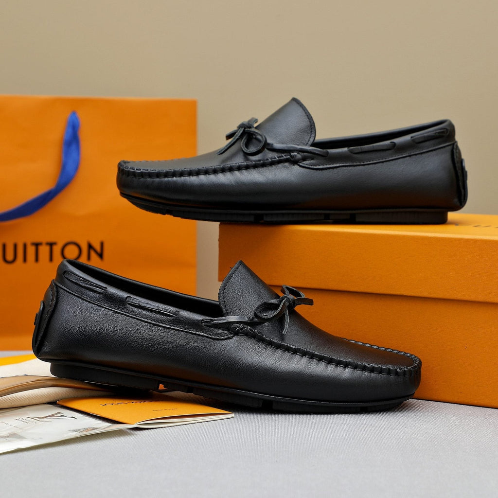 Louis Vuitton Bow Moc-Toe Loafers — front