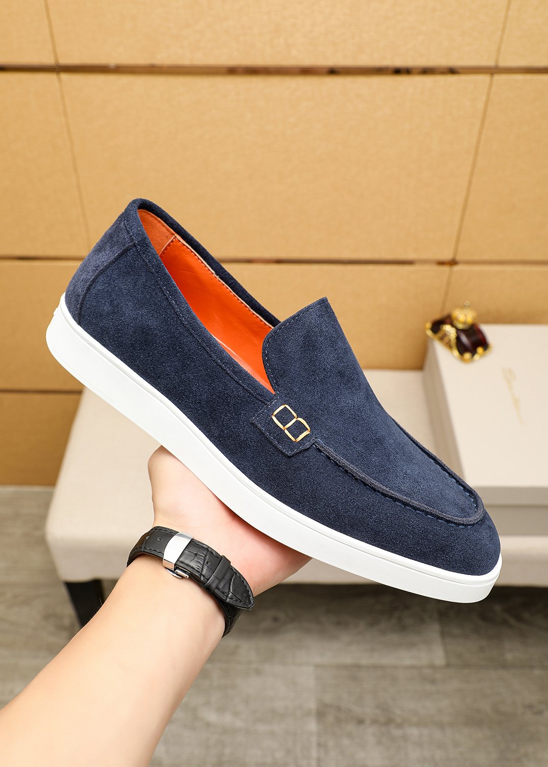 Santoni Moc-Toe Slip-On Shoes — model