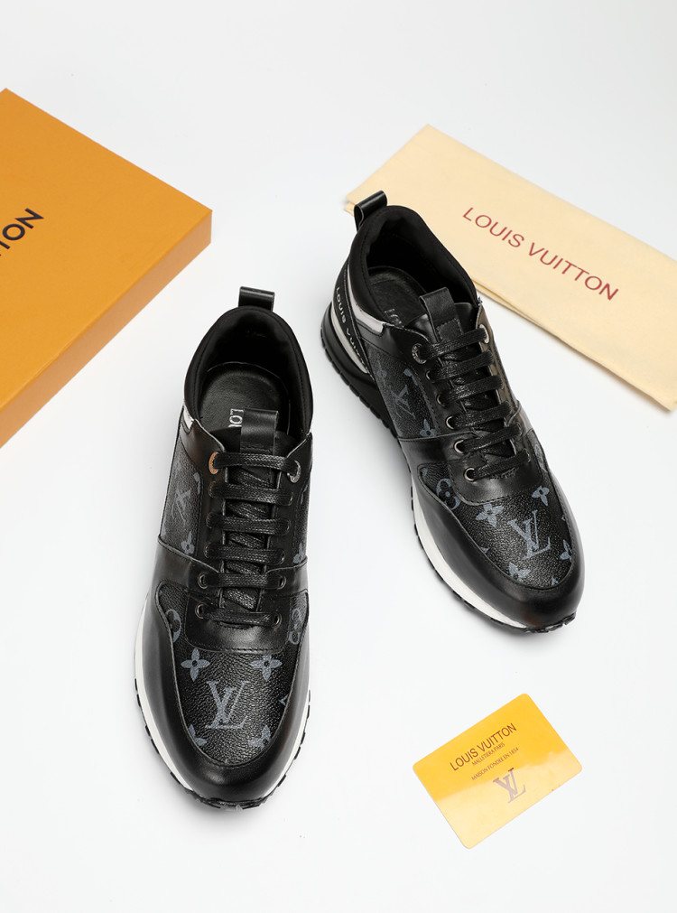 Louis Vuitton Patterned Panel Sneakers — front