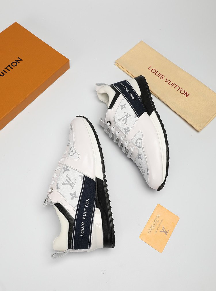 Louis Vuitton Patterned Panel Sneakers — front