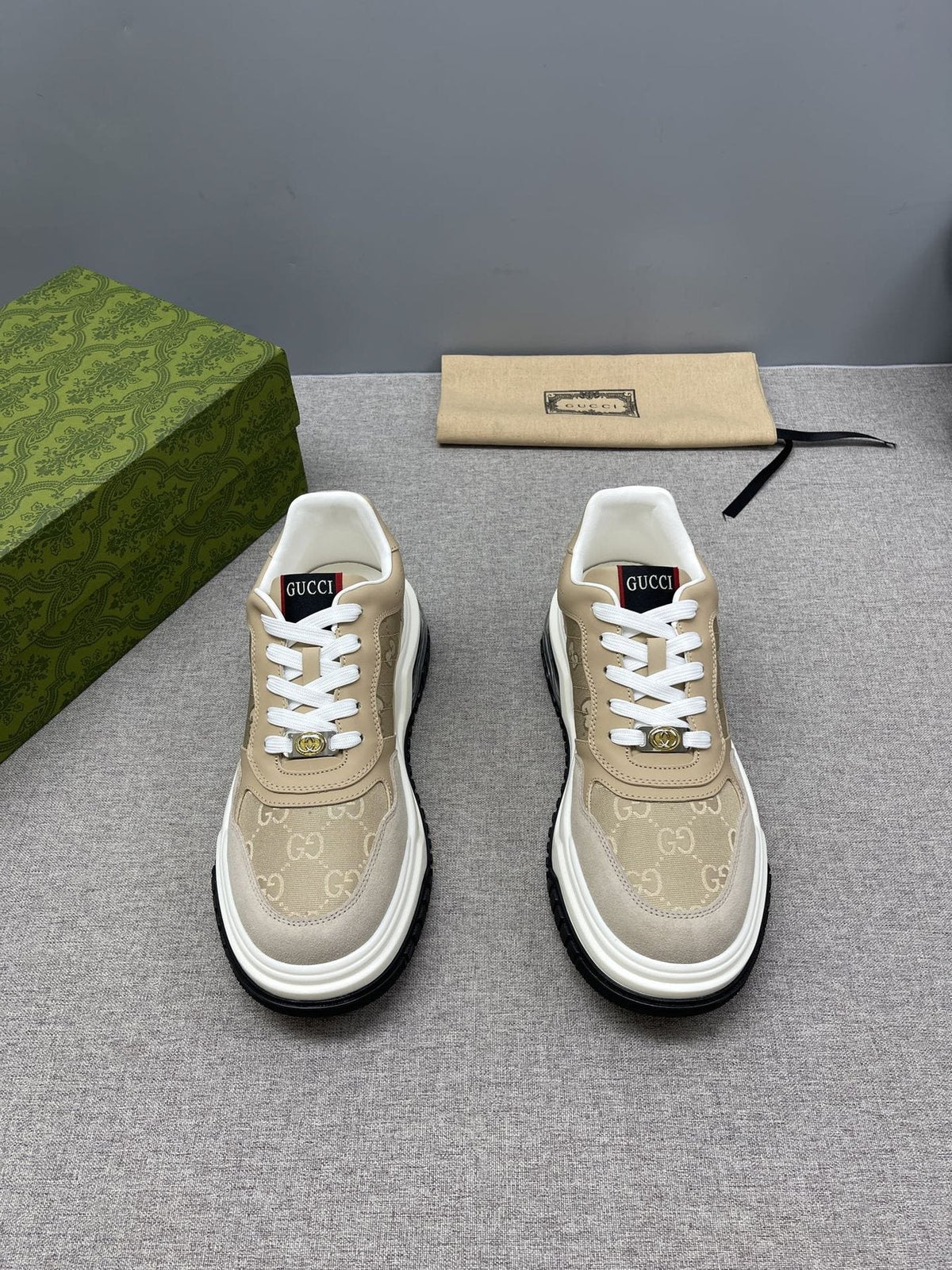Gucci Men’s Low-Top Lace-Up Sneakers — front