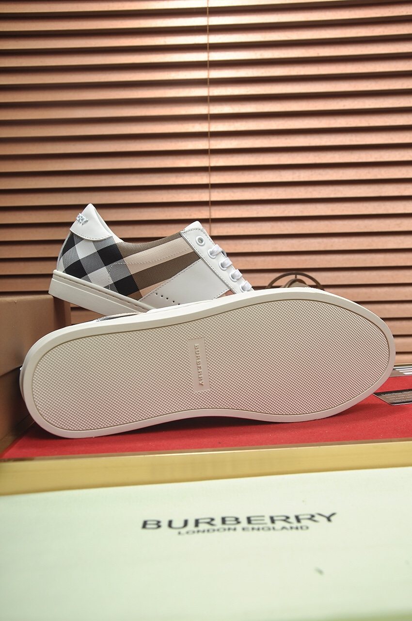 Burberry Check Panel Low-Top Sneakers — back