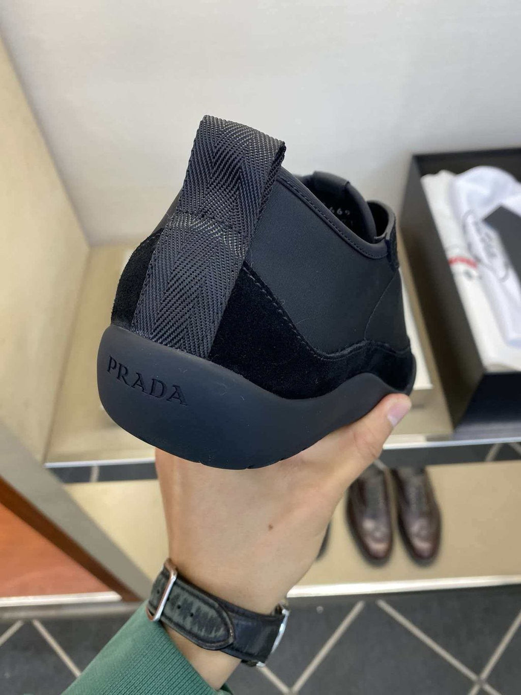 Prada Men’s Low-Top Sneakers — back