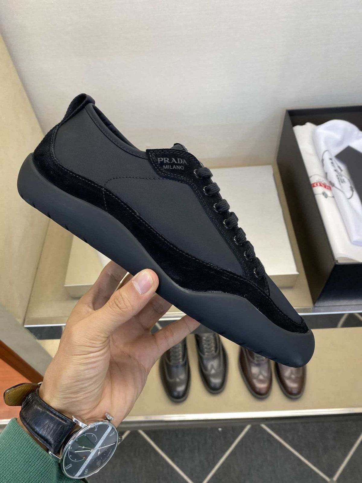 Prada Men’s Low-Top Sneakers — side