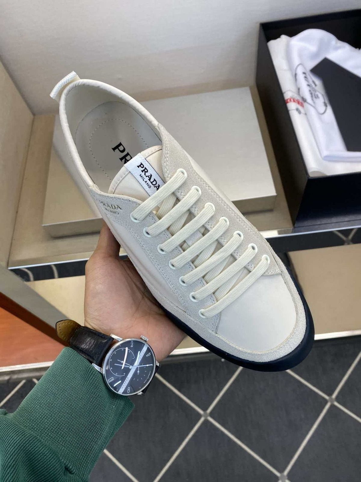 Prada Men’s Low-Top Sneakers — side