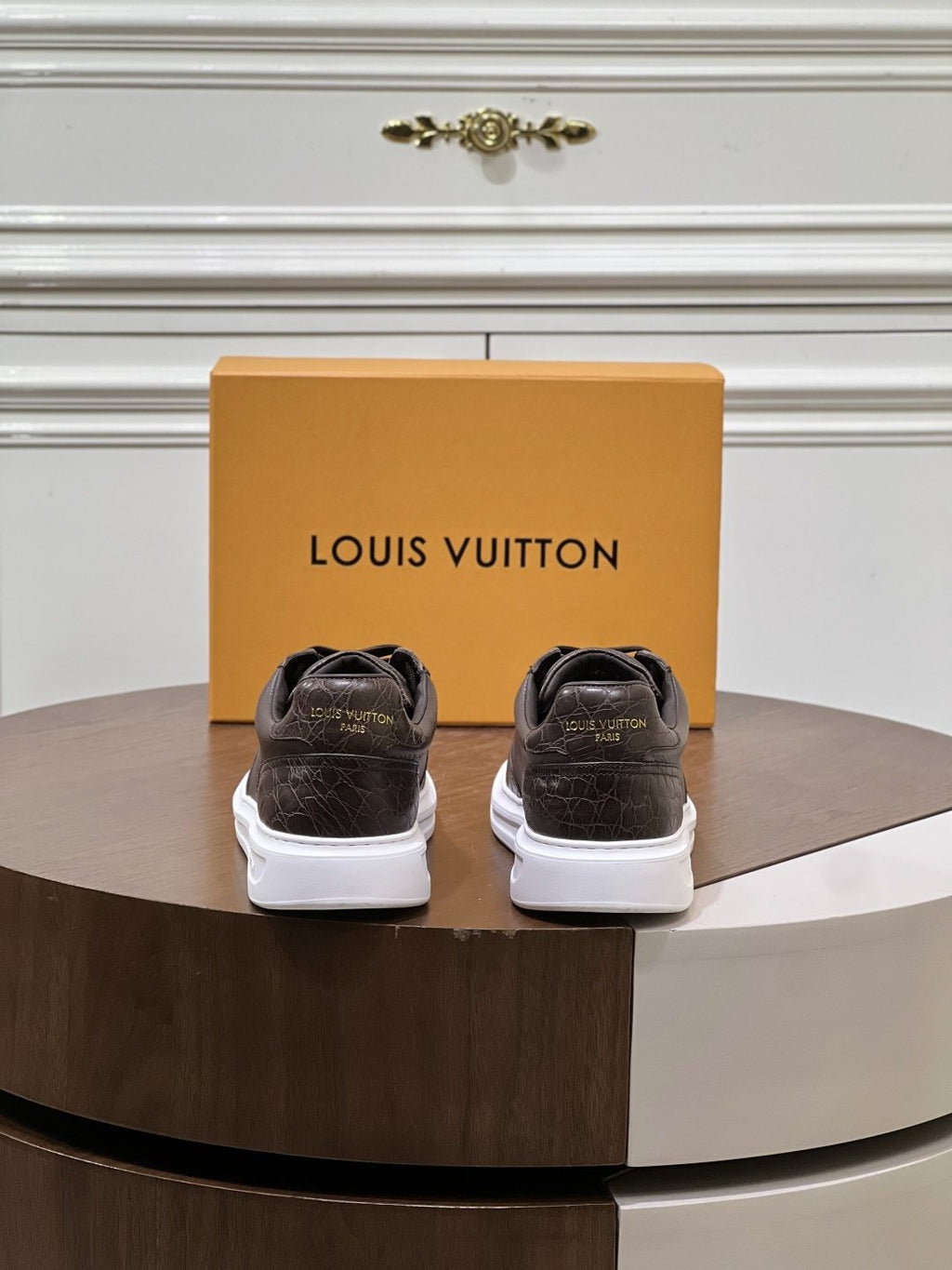 Louis Vuitton Black Low-Top Sneakers — side