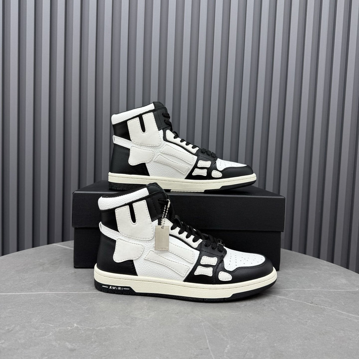 AMIRI Two-Tone High-Top Sneakers — side