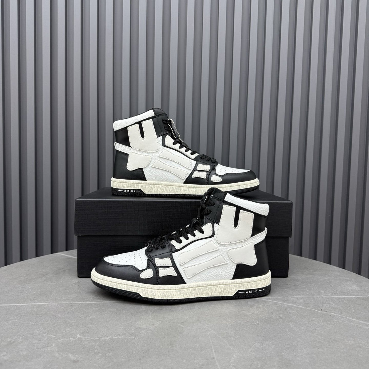 AMIRI Two-Tone High-Top Sneakers — front