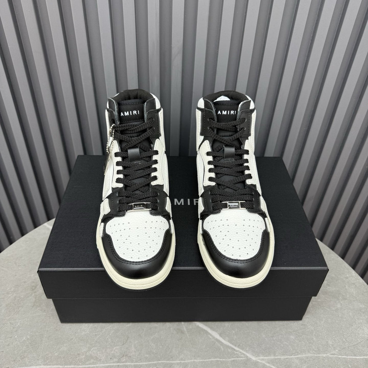 AMIRI Two-Tone High-Top Sneakers — front