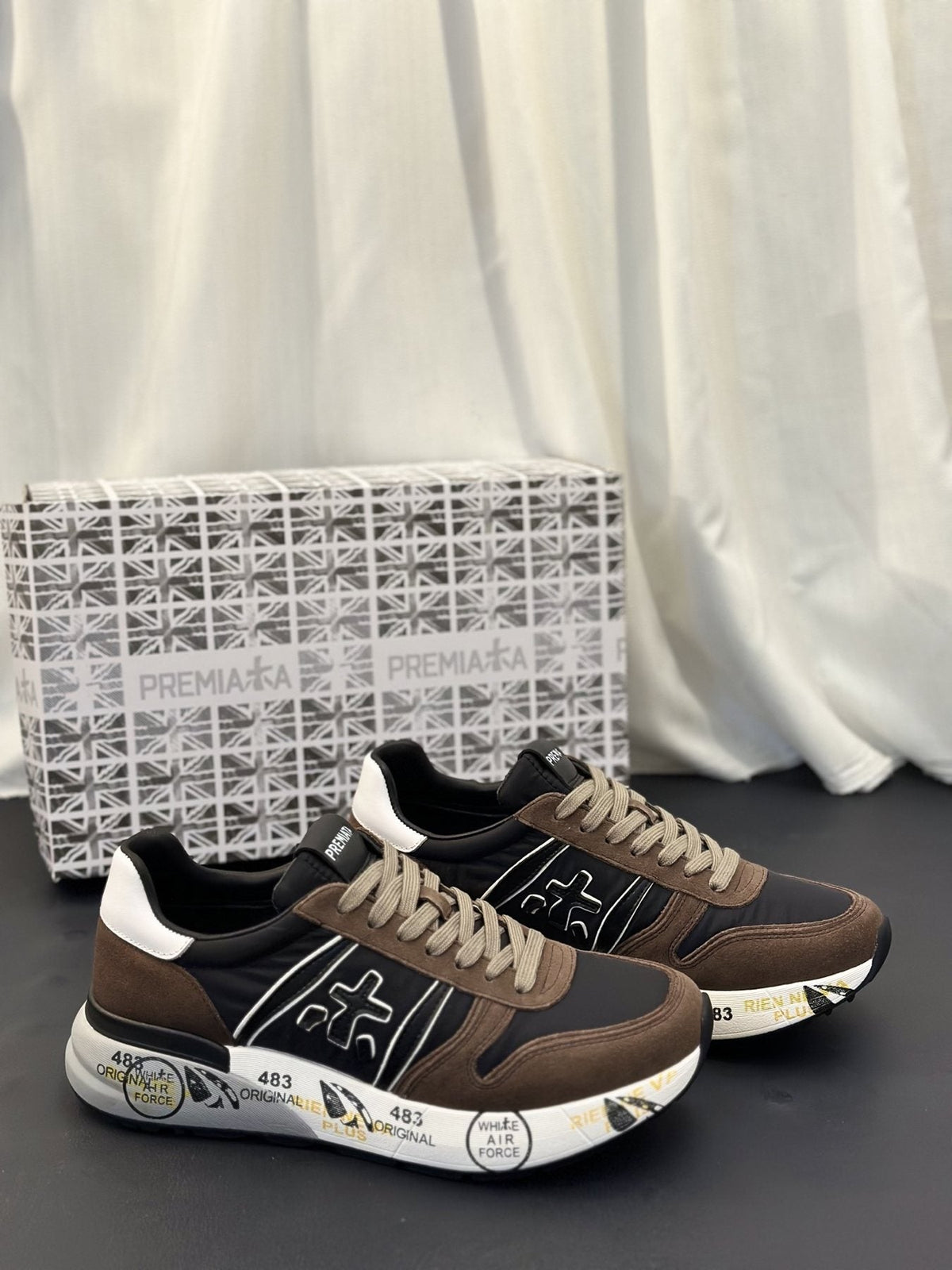 PREMIATA Panel Low-Top Sneakers — front