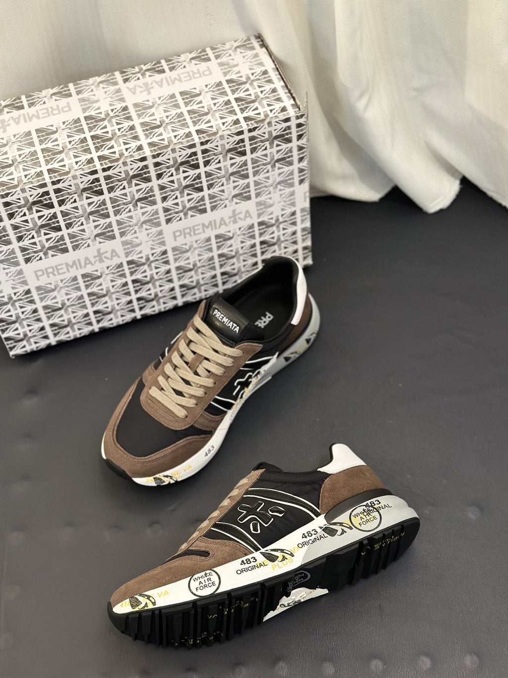PREMIATA Panel Low-Top Sneakers — side