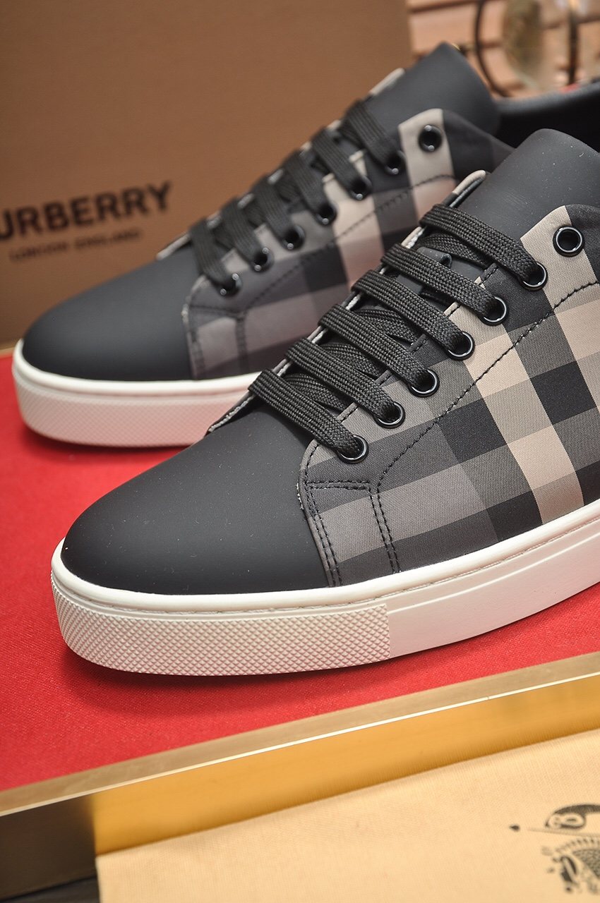 Burberry Black Check Sneakers — front