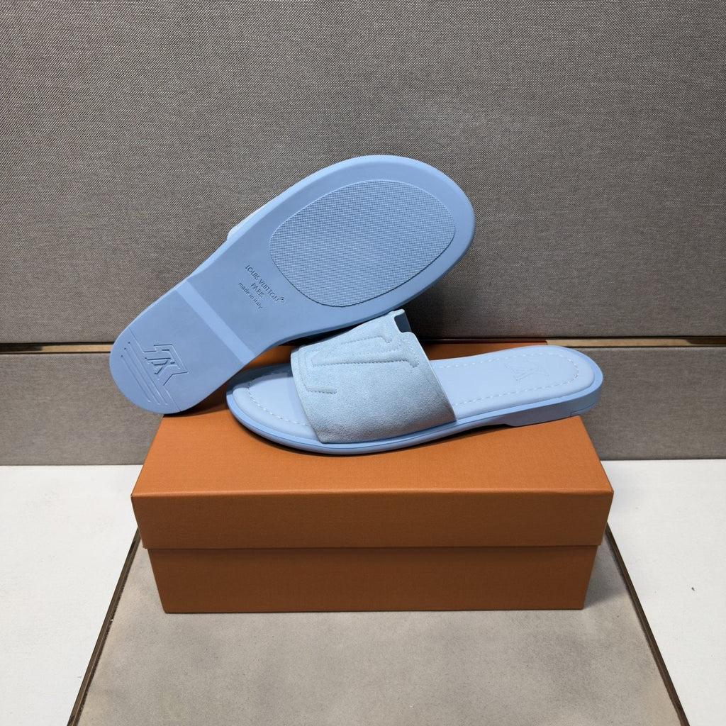 Louis Vuitton Embossed Strap Slide Sandals — side