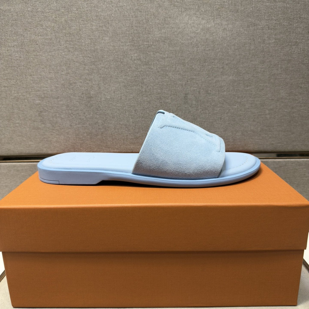Louis Vuitton Embossed Strap Slide Sandals — side
