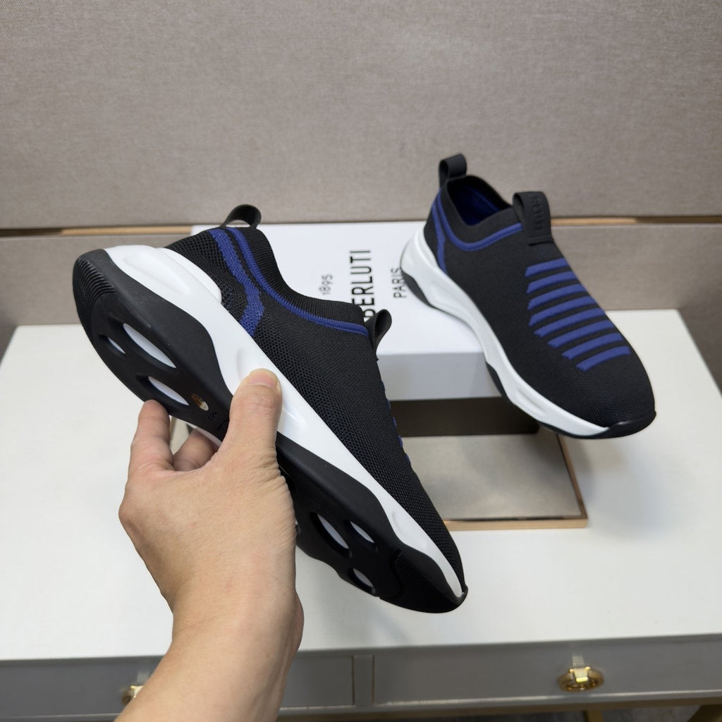 Berluti Ribbed Slip-On Sneakers — detail