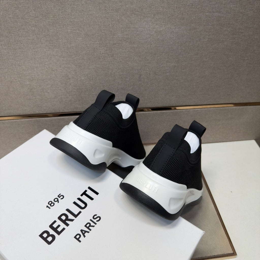 Berluti Ribbed Slip-On Sneakers — back