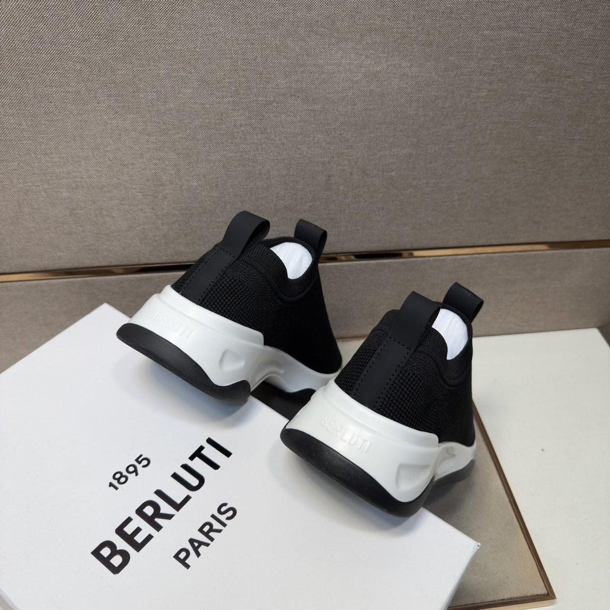 Berluti Ribbed Slip-On Sneakers — back