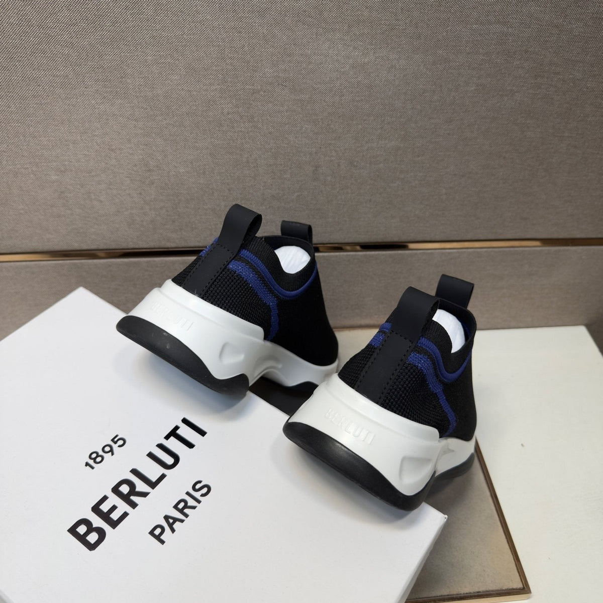 Berluti Ribbed Slip-On Sneakers — back