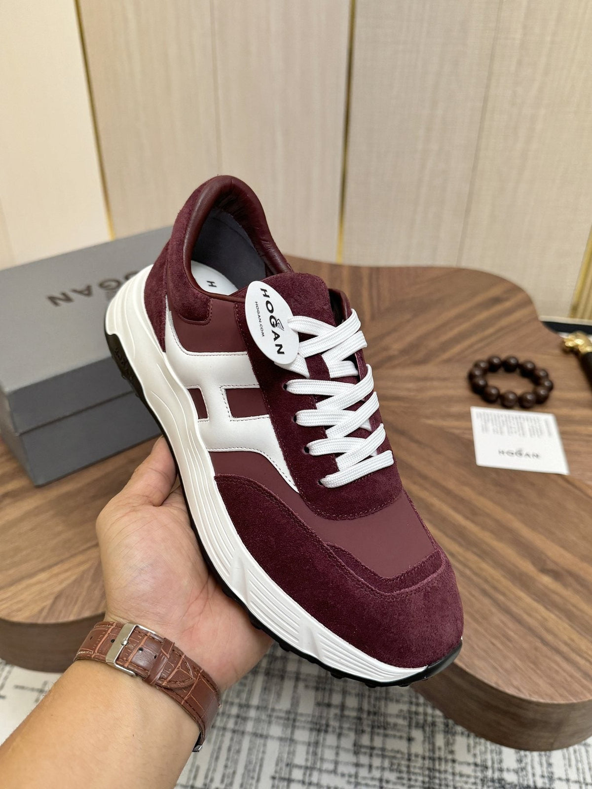 HOGAN H-Stripe Platform Sneakers — model