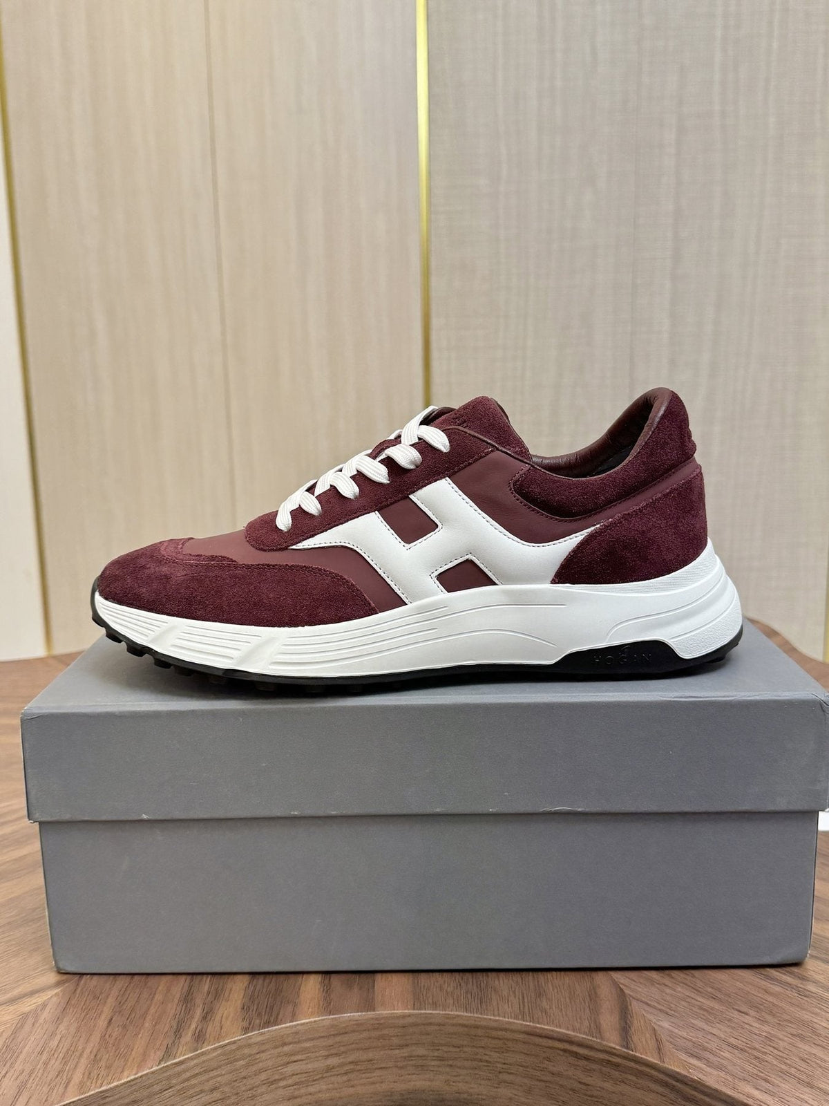 HOGAN H-Stripe Platform Sneakers — side