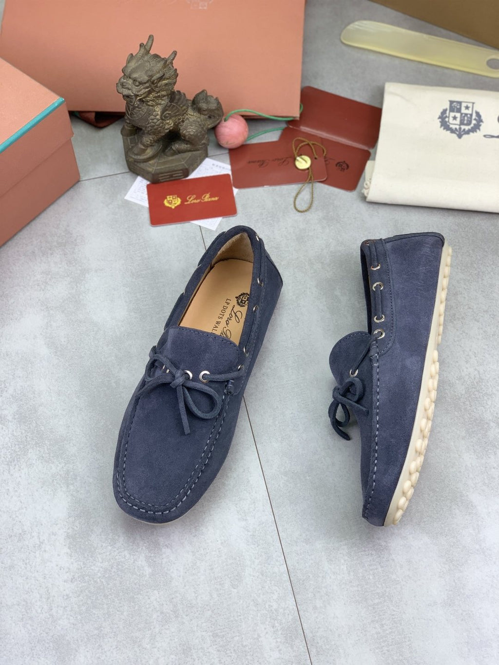 Loro Piana Suede Driving Shoes — side
