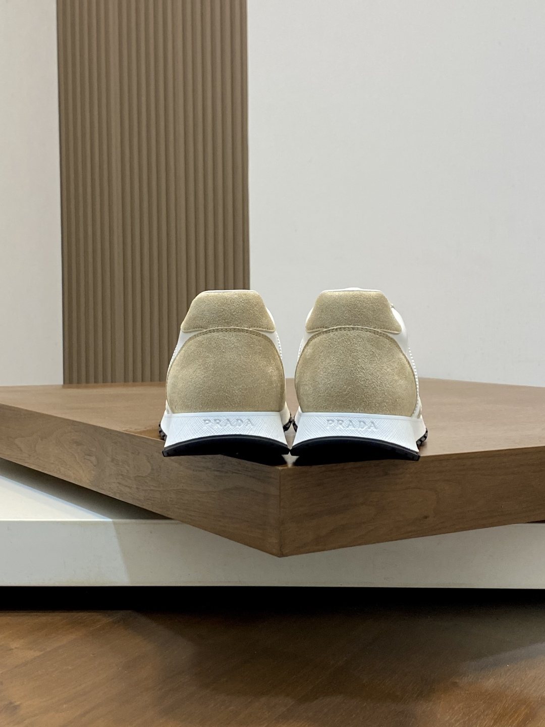 Prada Men's Geometric Panel Sneakers — back