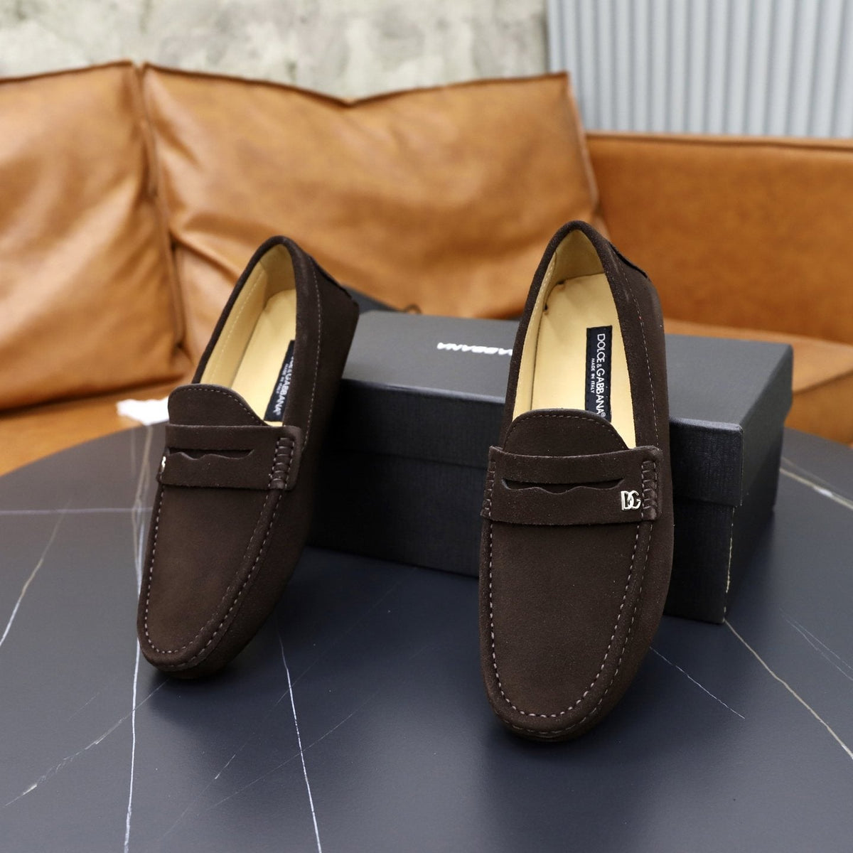 Dolce & Gabbana Moc-Toe Loafers — front