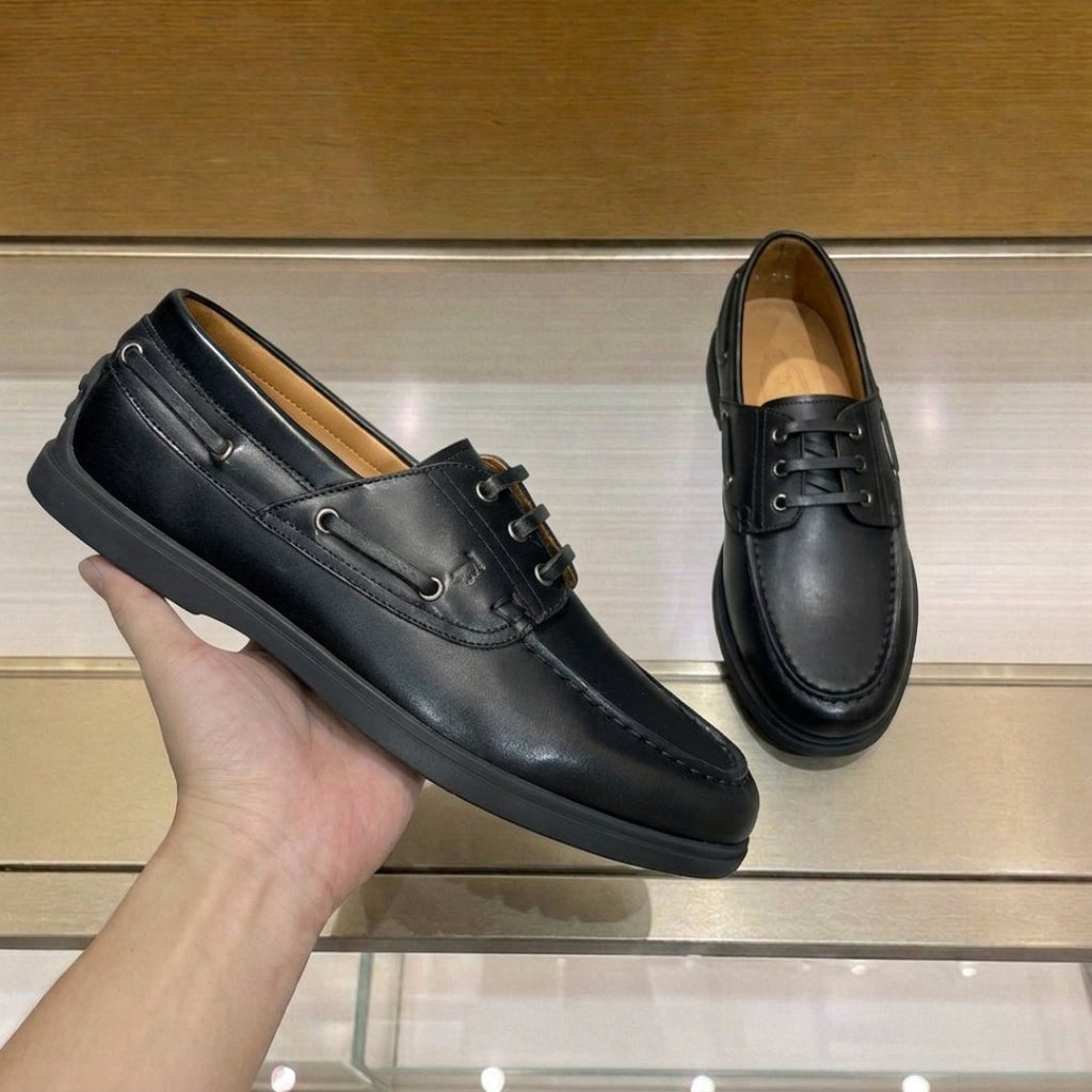 TOD'S Moc-Toe Boat Shoes — side