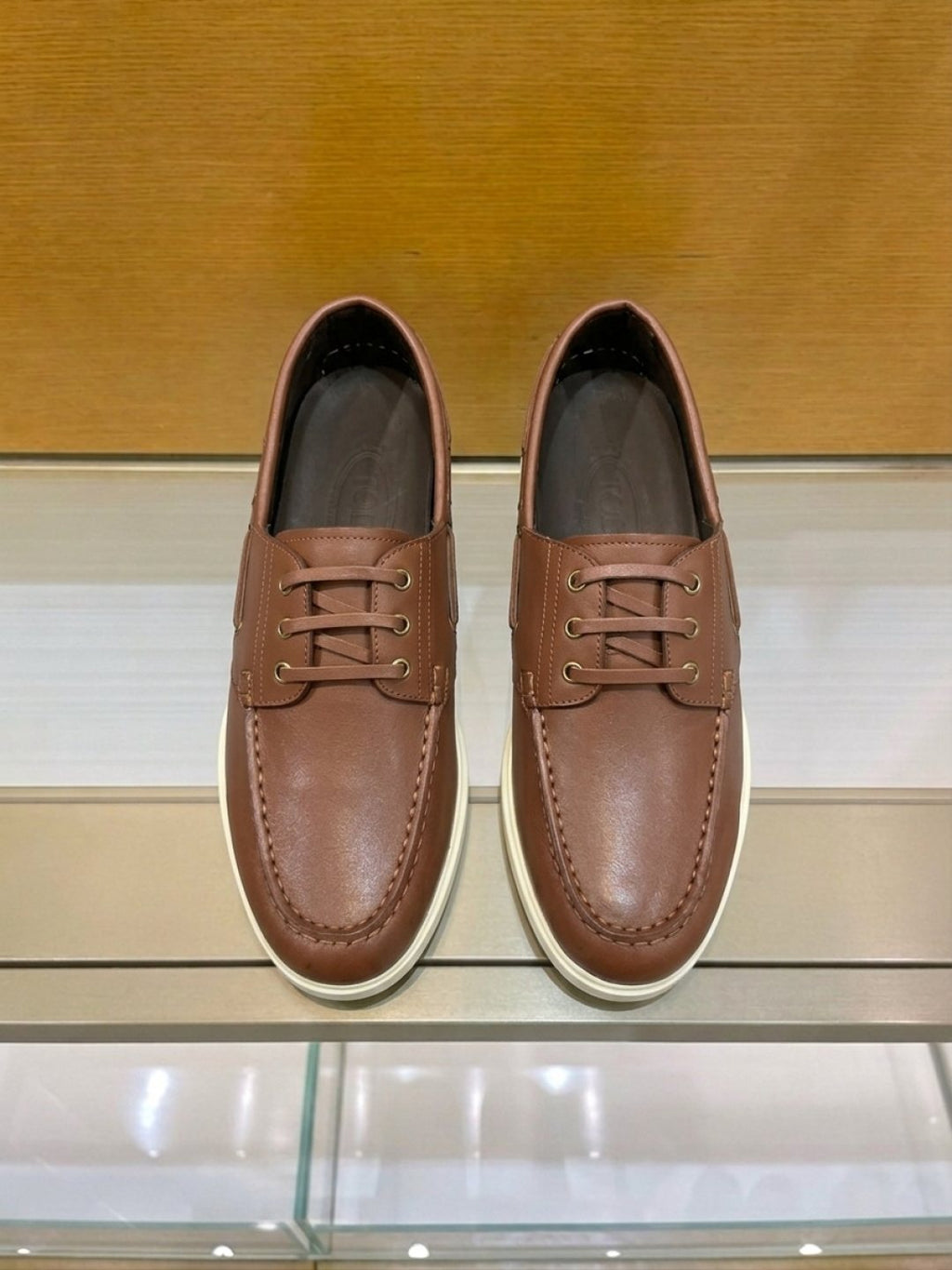 TOD'S Moc-Toe Boat Shoes — front