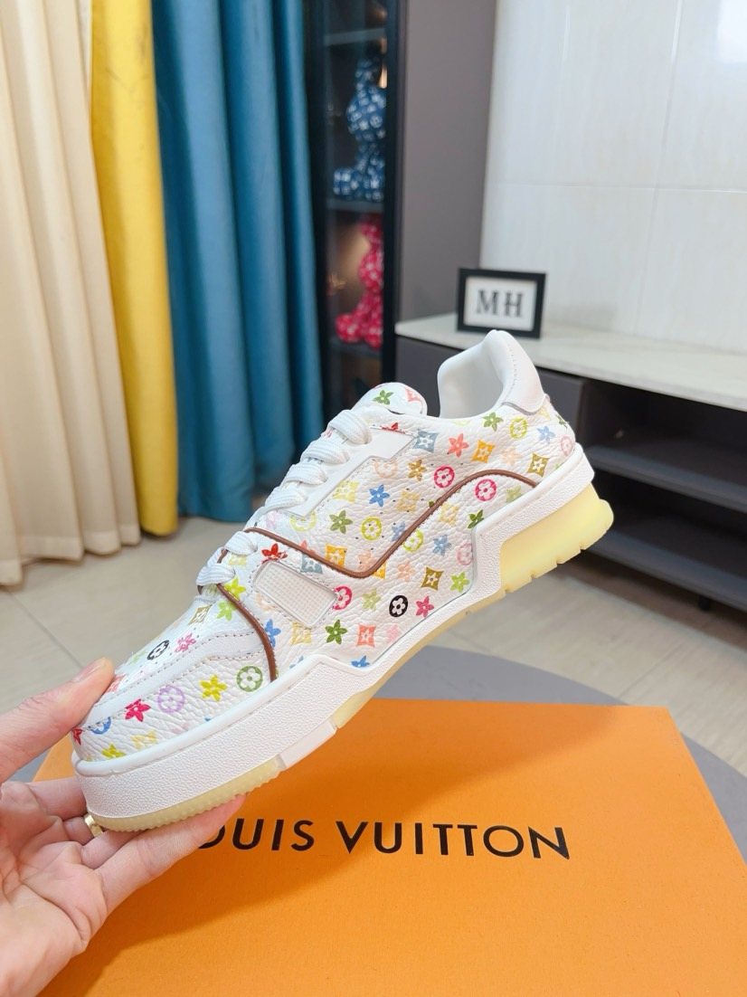 Louis Vuitton Multicolor Motif Low-Top Sneakers — side