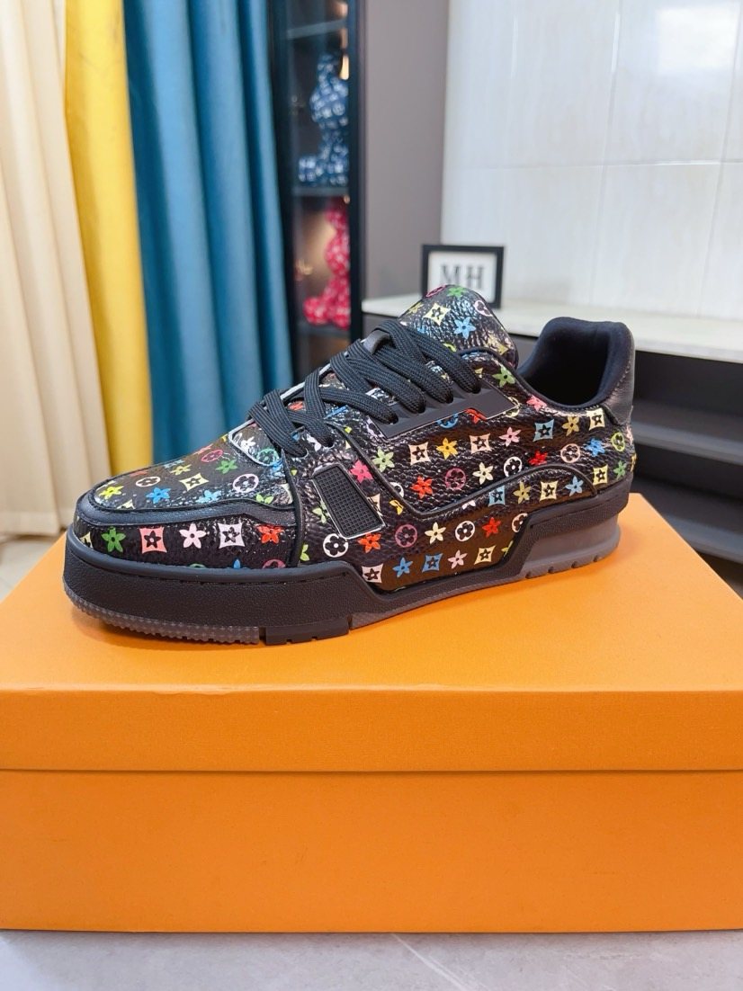 Louis Vuitton Multicolor Motif Low-Top Sneakers — side