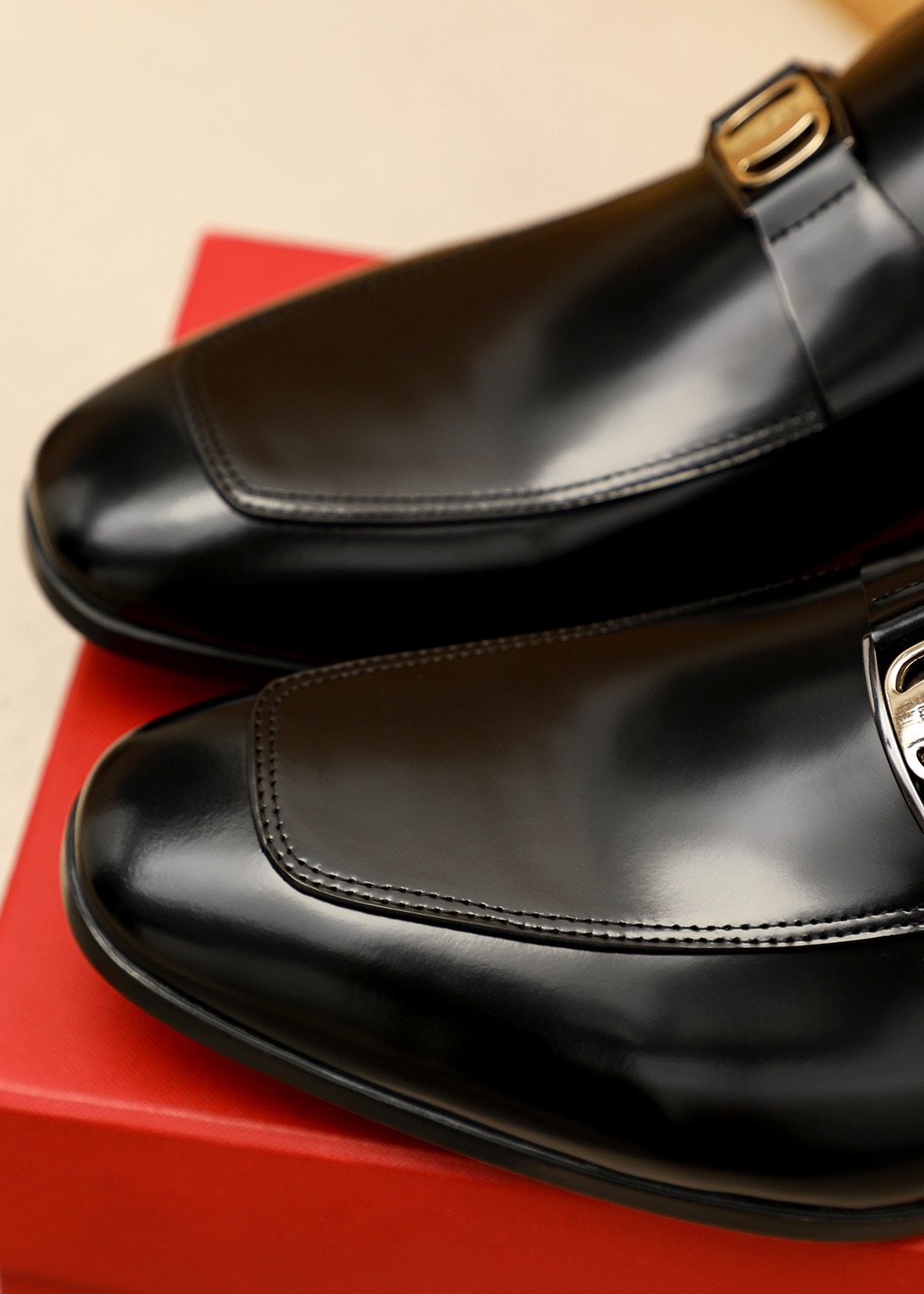 Salvatore Ferragamo Buckle Slip-On Loafers — detail