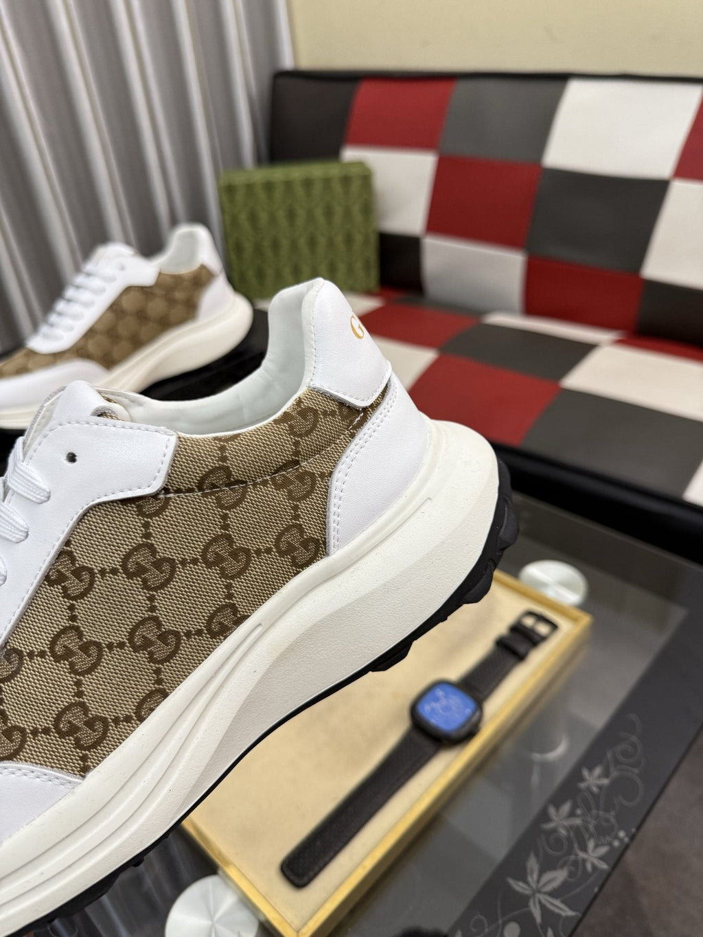 Gucci Monogram Chunky Sole Sneakers — detail