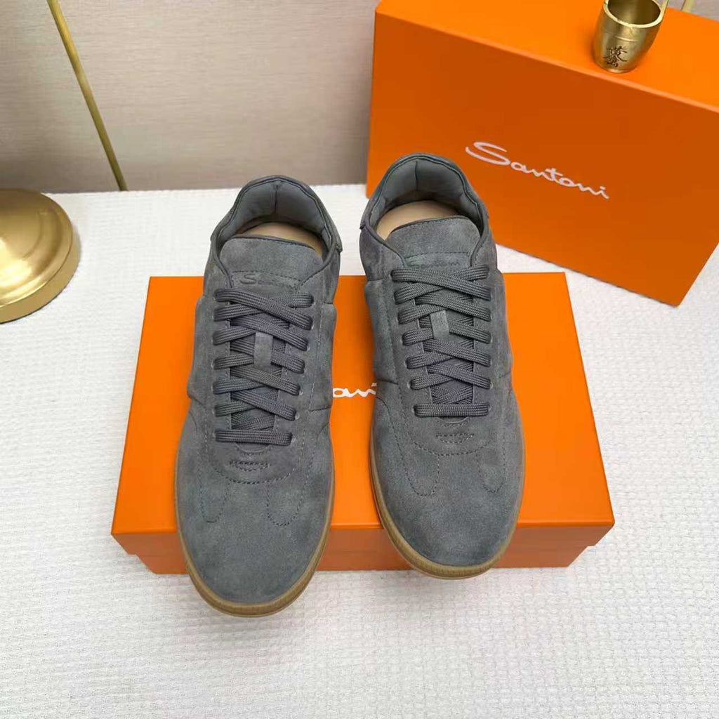 Santoni Black Low-Top Sneakers — front