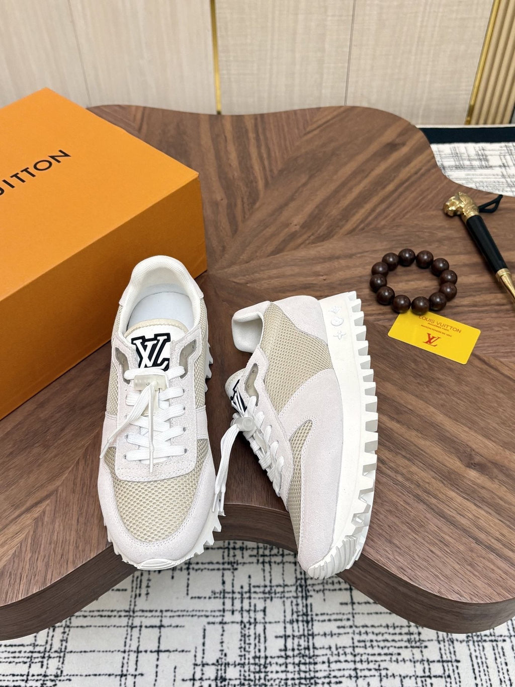Louis Vuitton Color-Block Low-Top Sneakers — front
