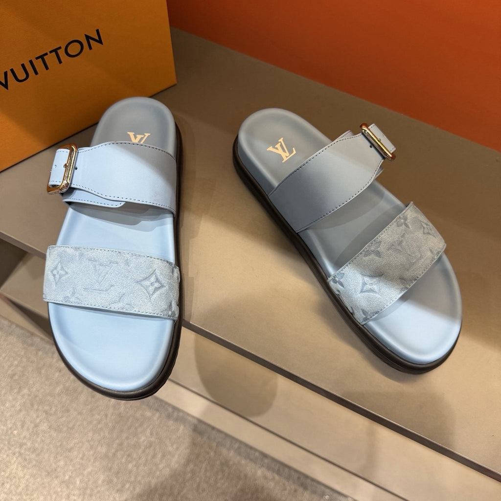 Louis Vuitton Two-Strap Slide Sandals — front