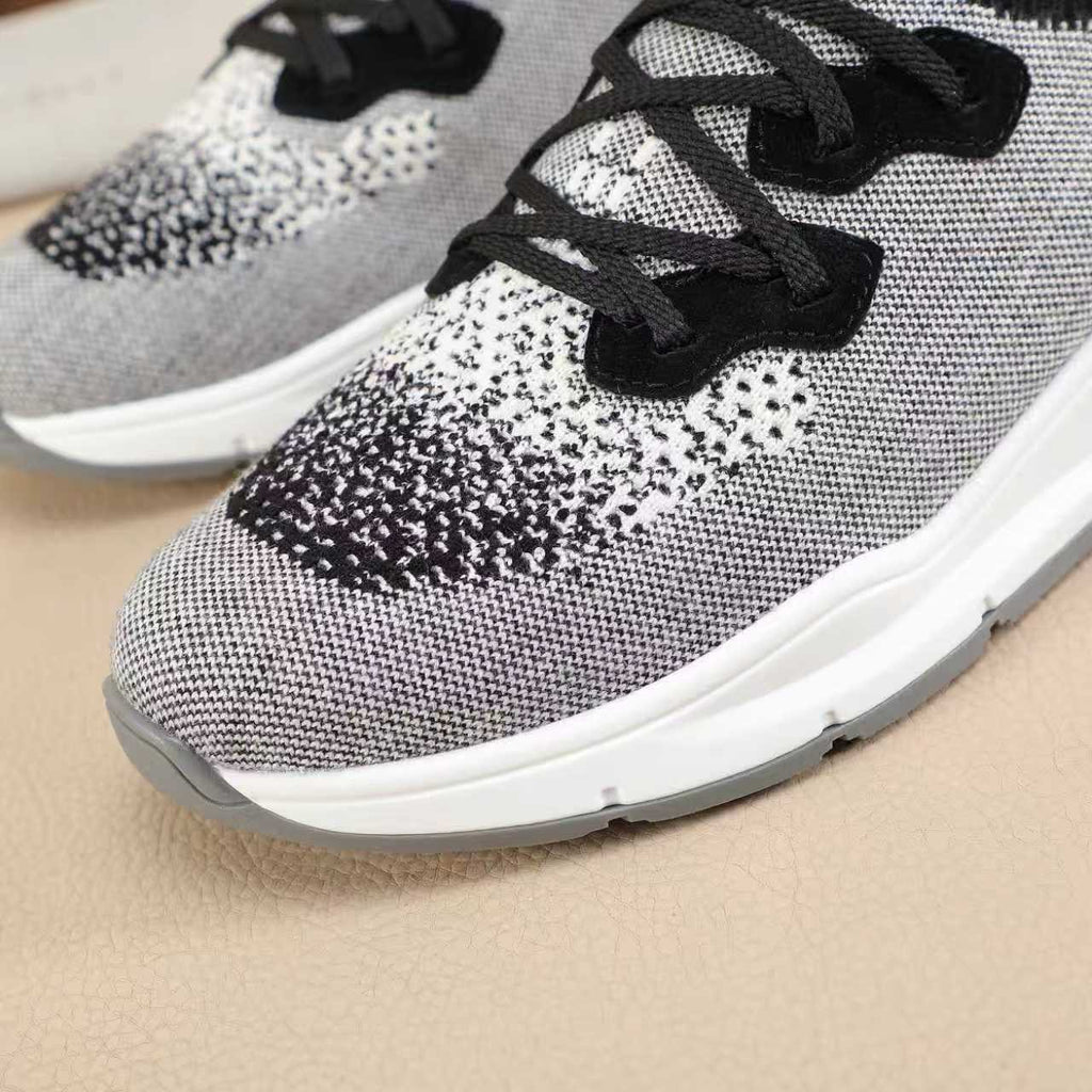 Brunello Cucinelli Knit Lace-Up Sneakers — detail