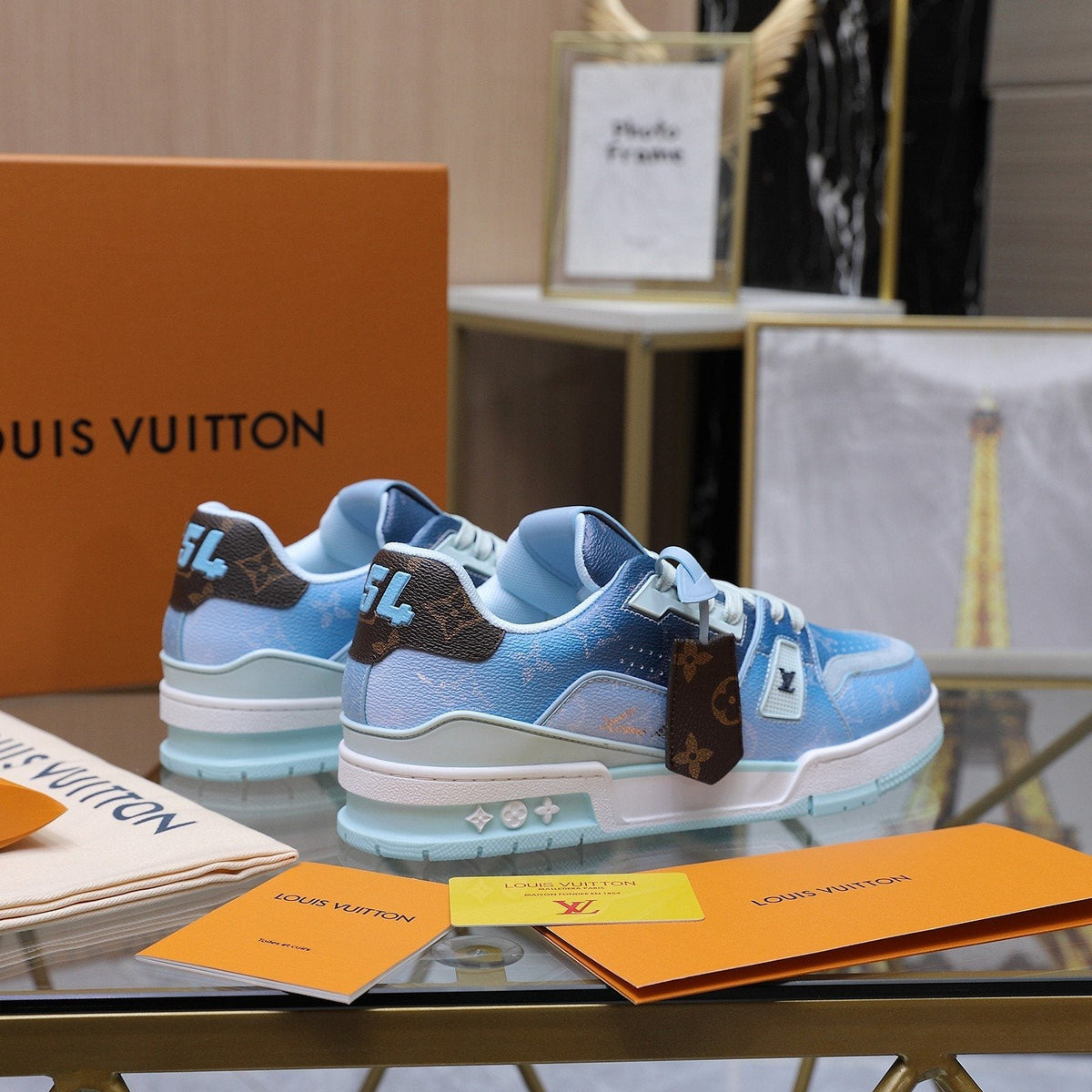 Louis Vuitton Color-Blocked Low-Top Sneakers — back