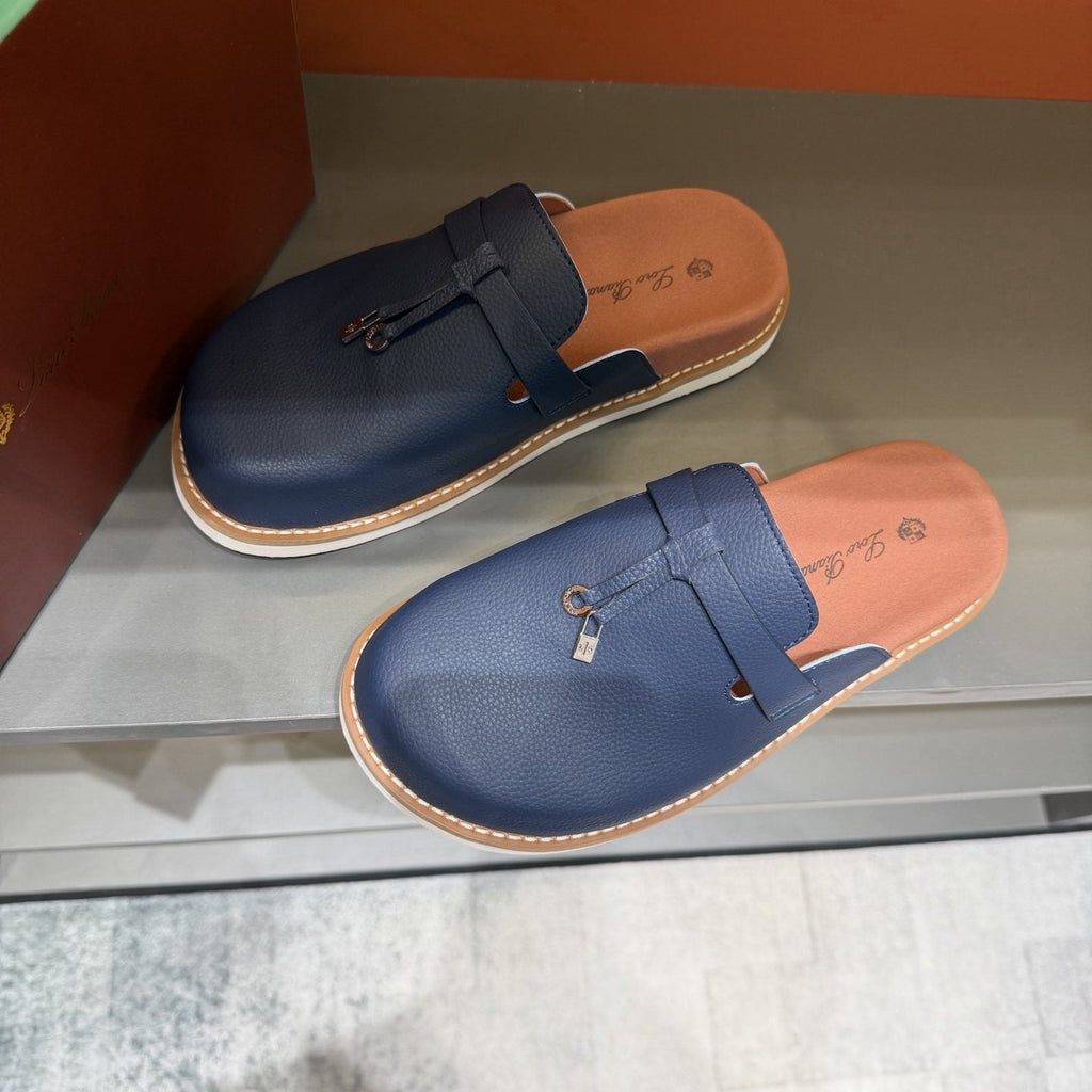 Loro Piana Textured Mule Loafers — front